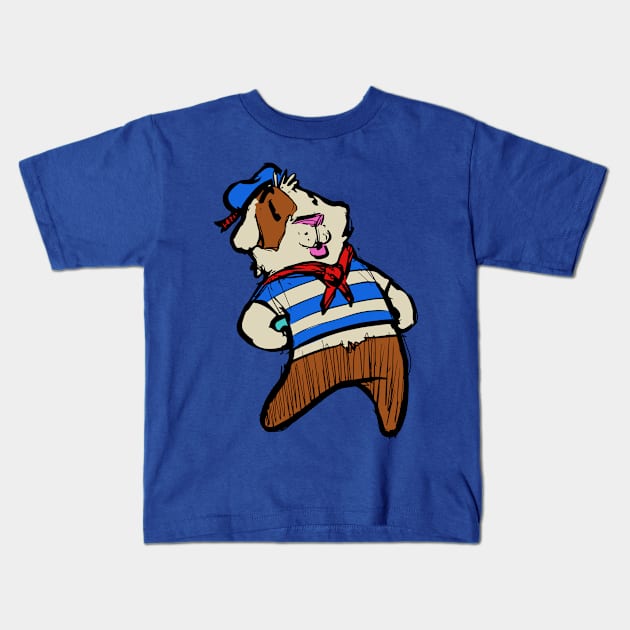 Guinea Pig Sailor Kids T-Shirt by GuineaPigArt